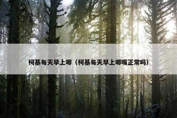 柯基每天早上唧（柯基每天早上唧嘴正常吗）