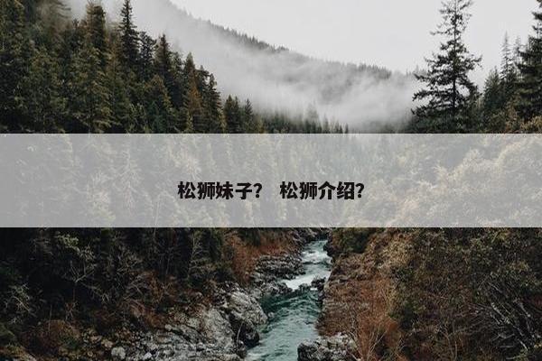 松狮妹子？ 松狮介绍？