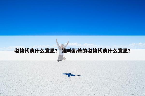 姿势代表什么意思？ 猫咪趴着的姿势代表什么意思？