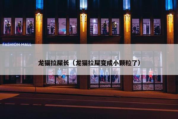 龙猫拉屎长（龙猫拉屎变成小颗粒了）