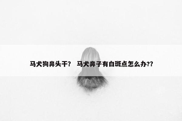 马犬狗鼻头干？ 马犬鼻子有白斑点怎么办?？