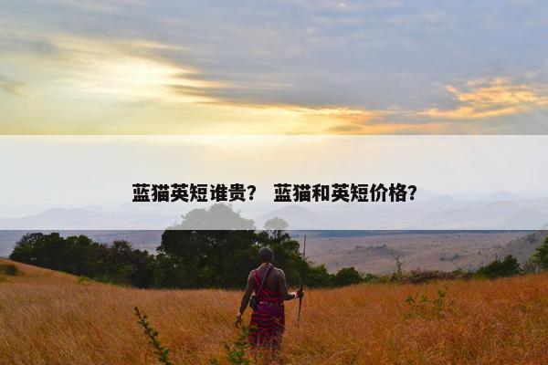 蓝猫英短谁贵？ 蓝猫和英短价格？