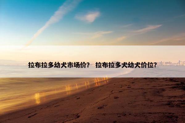 拉布拉多幼犬市场价？ 拉布拉多犬幼犬价位？