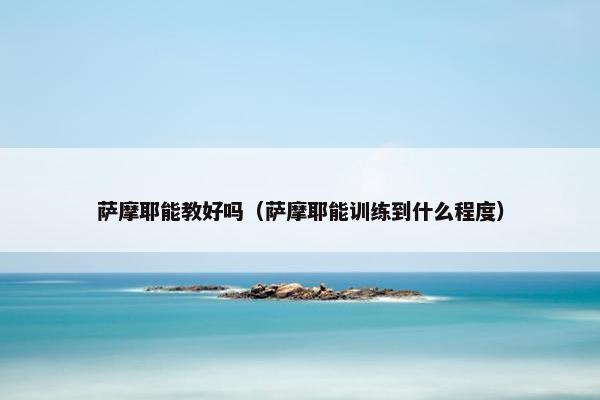 萨摩耶能教好吗（萨摩耶能训练到什么程度）
