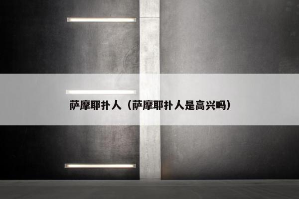 萨摩耶扑人（萨摩耶扑人是高兴吗）