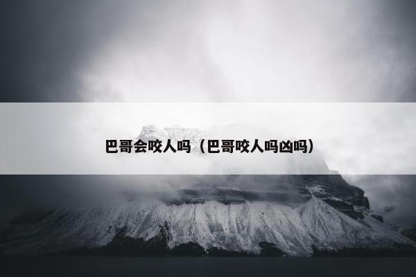 巴哥会咬人吗（巴哥咬人吗凶吗）