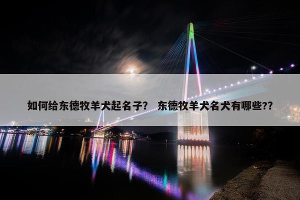 如何给东德牧羊犬起名子？ 东德牧羊犬名犬有哪些?？