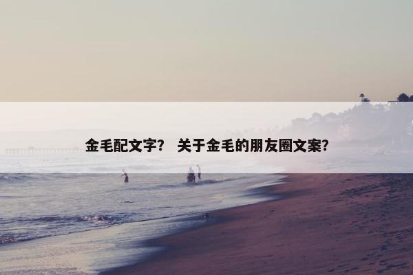 金毛配文字？ 关于金毛的朋友圈文案？