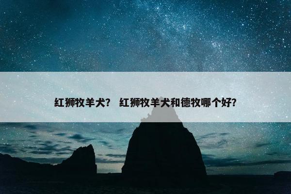 红狮牧羊犬？ 红狮牧羊犬和德牧哪个好？