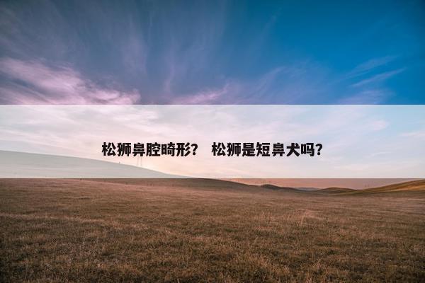 松狮鼻腔畸形？ 松狮是短鼻犬吗？