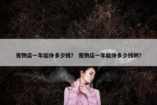 宠物店一年能挣多少钱？ 宠物店一年能挣多少钱啊？