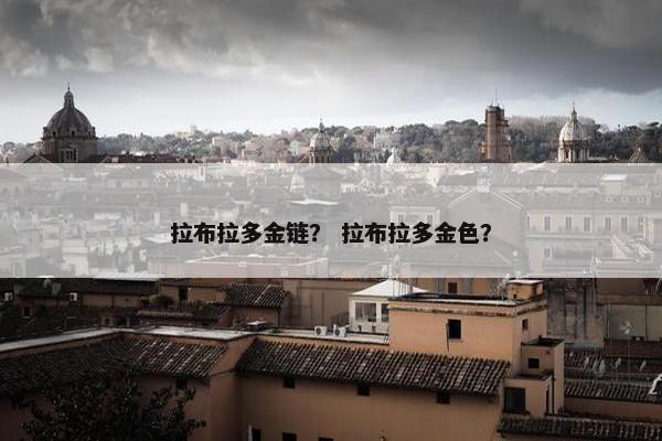 拉布拉多金链？ 拉布拉多金色？