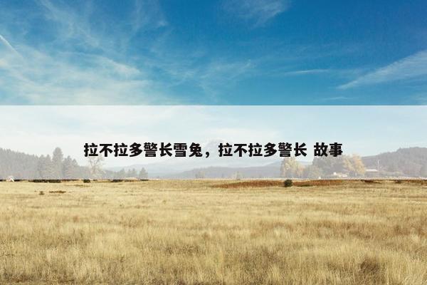 拉不拉多警长雪兔，拉不拉多警长 故事