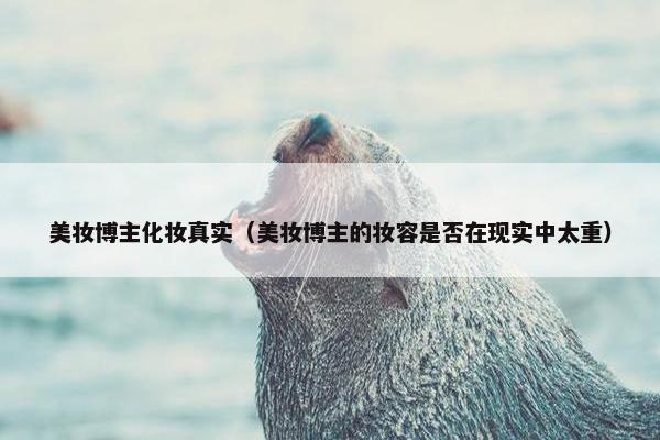 美妆博主化妆真实（美妆博主的妆容是否在现实中太重）