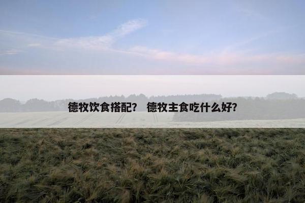 德牧饮食搭配？ 德牧主食吃什么好？