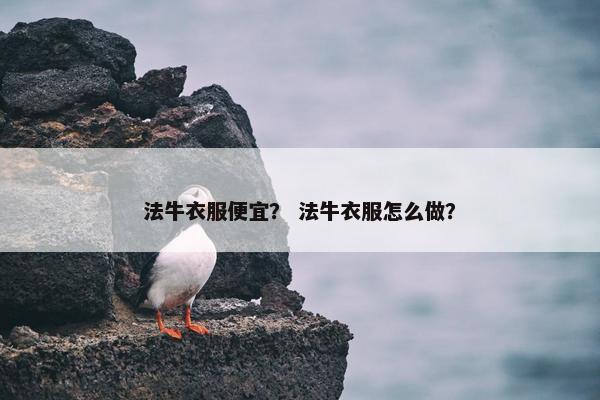 法牛衣服便宜？ 法牛衣服怎么做？
