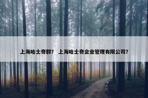 上海哈士奇群？ 上海哈士奇企业管理有限公司？