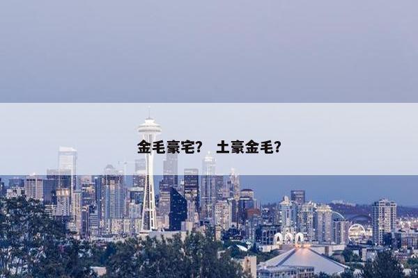 金毛豪宅？ 土豪金毛？