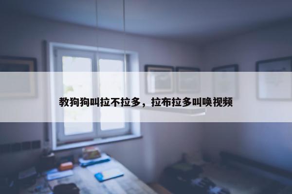 教狗狗叫拉不拉多，拉布拉多叫唤视频