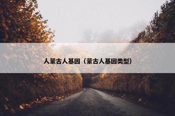 人蒙古人基因（蒙古人基因类型）