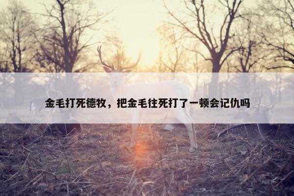 金毛打死德牧，把金毛往死打了一顿会记仇吗