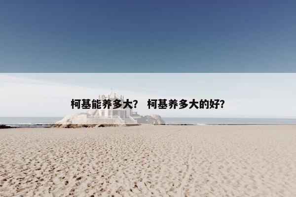 柯基能养多大？ 柯基养多大的好？