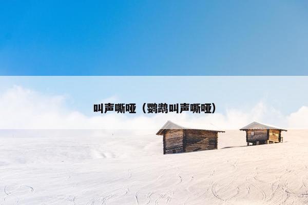叫声嘶哑（鹦鹉叫声嘶哑）