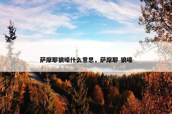 萨摩耶狼嚎什么意思，萨摩耶 狼嚎