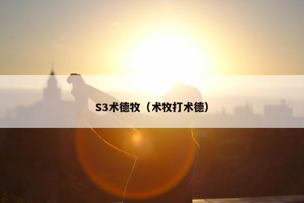 S3术德牧（术牧打术德）