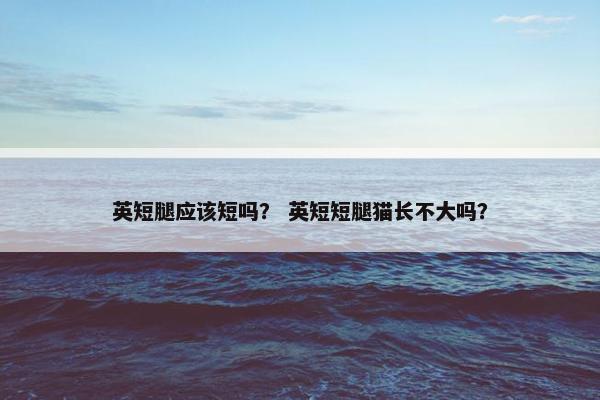 英短腿应该短吗？ 英短短腿猫长不大吗？
