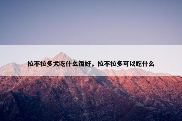 拉不拉多犬吃什么饭好，拉不拉多可以吃什么