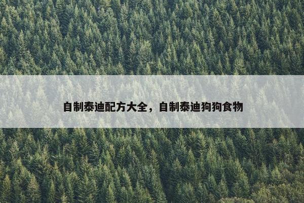自制泰迪配方大全，自制泰迪狗狗食物