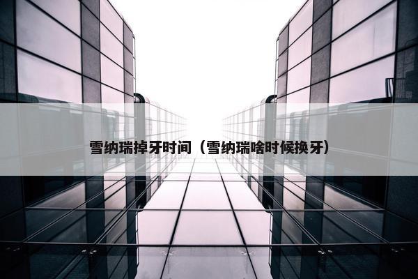 雪纳瑞掉牙时间（雪纳瑞啥时候换牙）