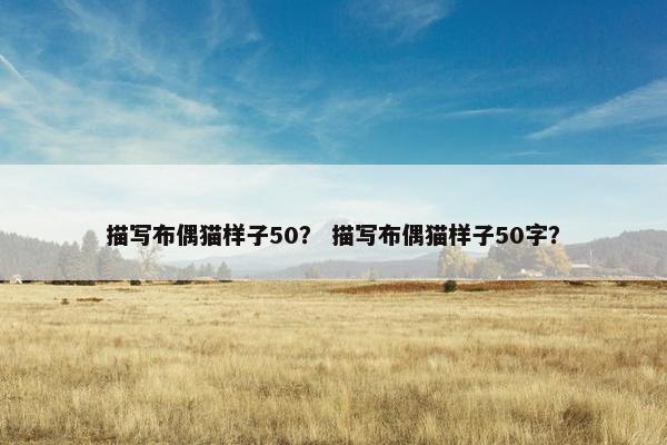 描写布偶猫样子50？ 描写布偶猫样子50字？