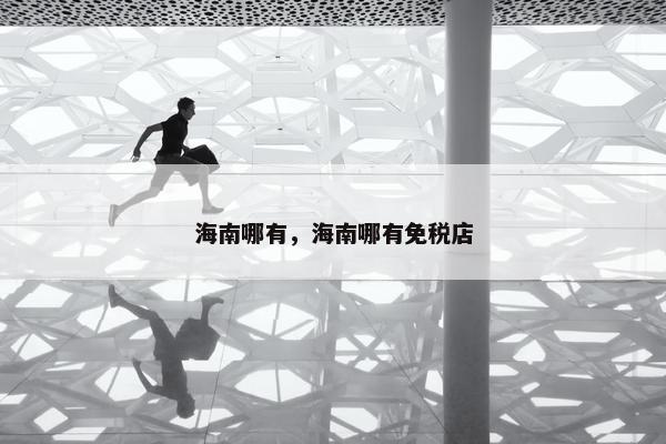 海南哪有，海南哪有免税店