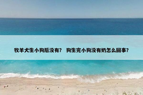 牧羊犬生小狗后没有？ 狗生完小狗没有奶怎么回事？