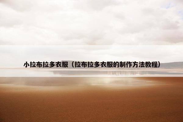 小拉布拉多衣服（拉布拉多衣服的制作方法教程）