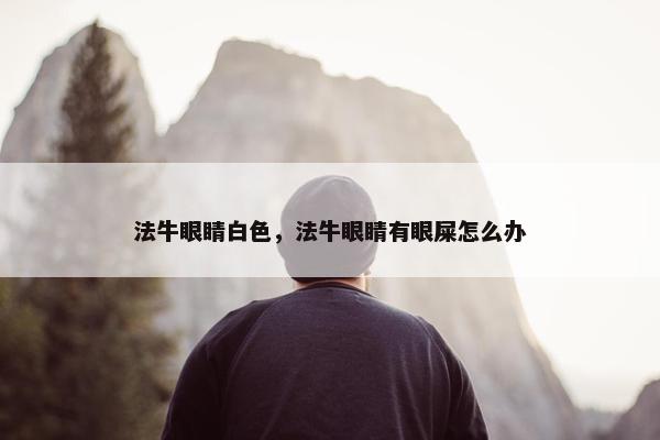 法牛眼睛白色，法牛眼睛有眼屎怎么办