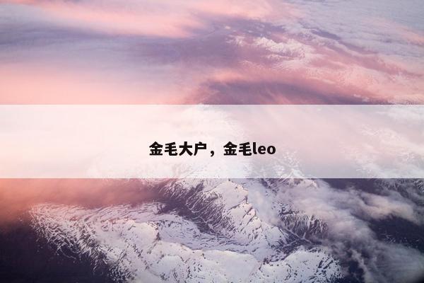 金毛大户，金毛leo