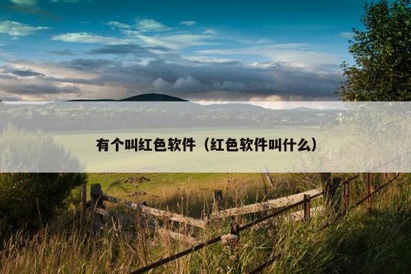 有个叫红色软件（红色软件叫什么）